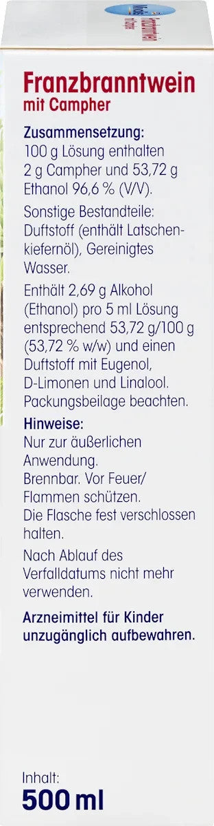 Mivolis Franzbranntwein mit Campher, 500 ml, neu&ovp