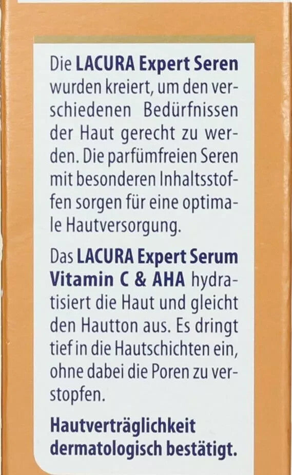 LACURA SKIN EXPERT SERUM, Vitamin C & AHA, 30ml, Neu&ovp