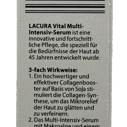 LACURA Skin Vital Soy Multi Intensive Serum, trīskāršs eļļu komplekss, vegāns, 30ml, jauns