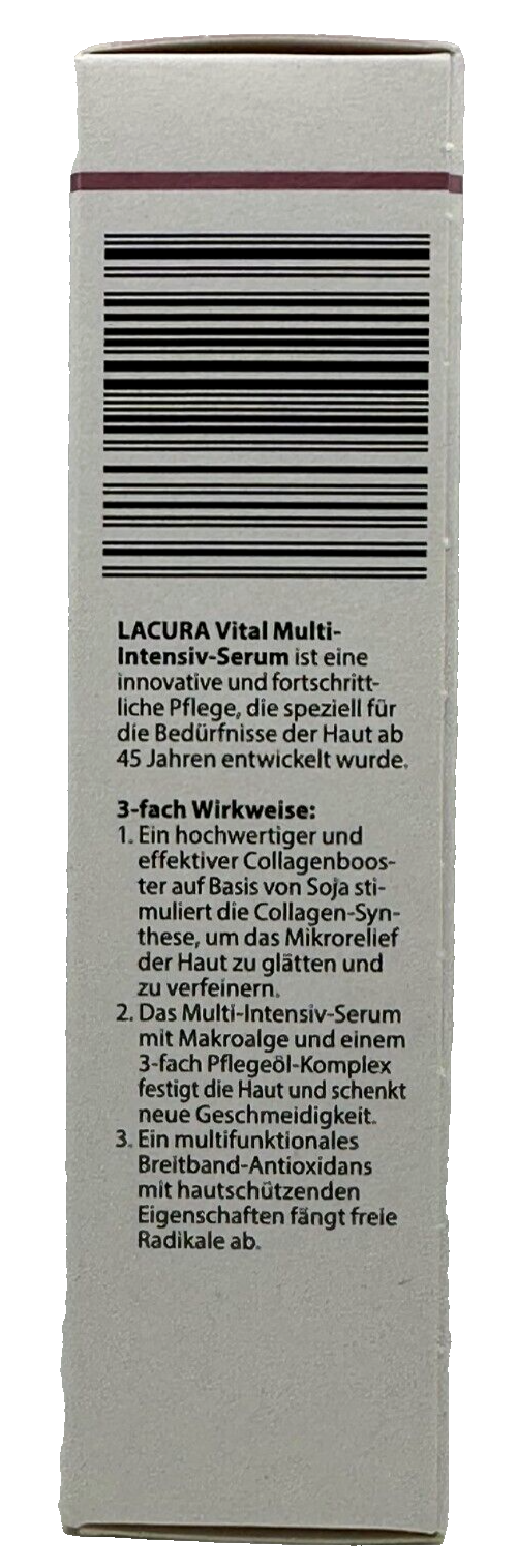 سيروم LACURA Skin Vital Soy متعدد التركيز، مركب ثلاثي الزيوت، نباتي، 30 مل، جديد