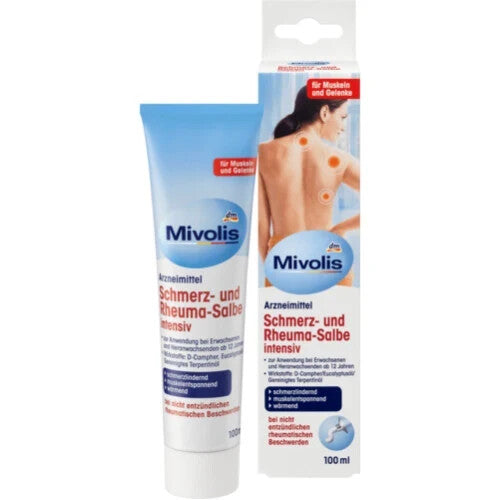 MIVOLIS ziede pret sāpēm un reimatismu, intensīva, sāpes remdējoša, sildoša, 100 ml, jauna
