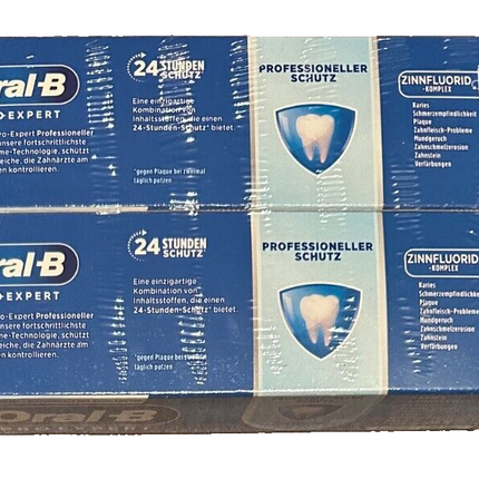 2x Oral-B Pro-Expert Zahnpasta, Professioneller Schutz Minzgeschmack, 75 ml, Neu
