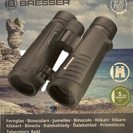 BRESSER binoklis Tobermory 8x42, jauns un oriģinālajā iepakojumā