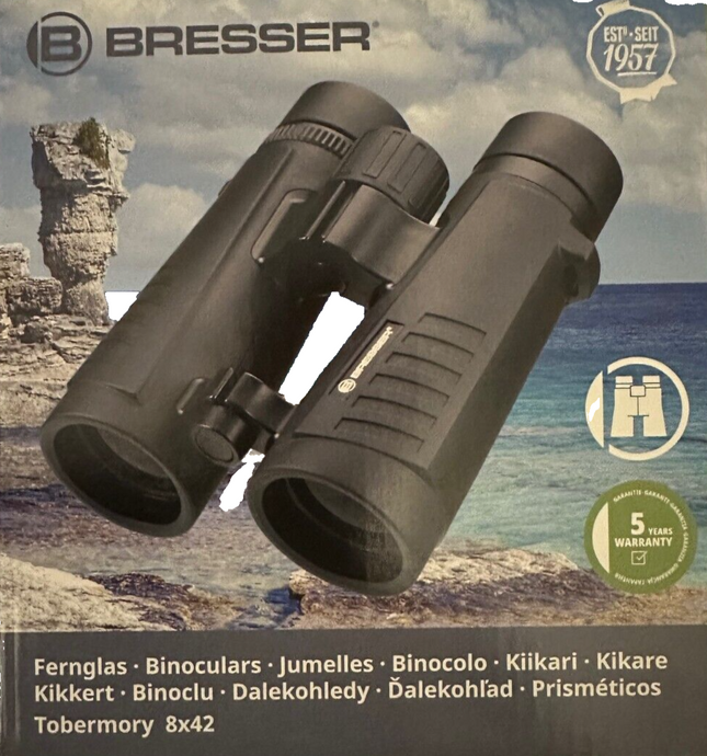 BRESSER binoklis Tobermory 8x42, jauns un oriģinālajā iepakojumā