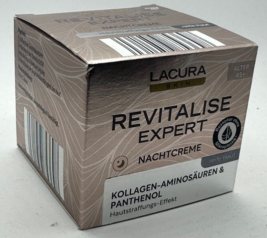 كريم LACURA Skin Revitalise Expert الليلي، للبشرة الناضجة، 50 مل، جديد ومتوفر
