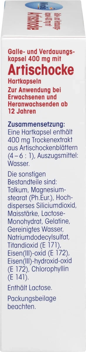 Mivolis Galle- und Verdauungskapsel 400 mg mit Artischocke, 60 St, neu&ovp