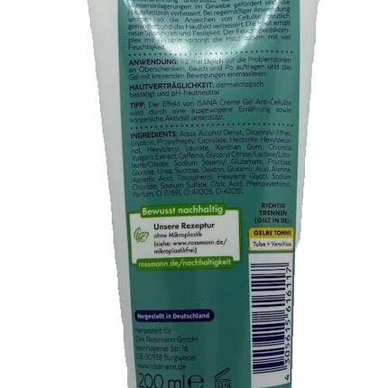 ISANA krēmveida gels pretcelulīta ārstēšanai, 200 ml, jauns