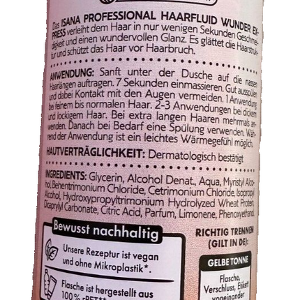 ISANA PROFESSIONAL matu šķidums Miracle Express, 1x200ml, jauns un iesaiņots iepakojumā