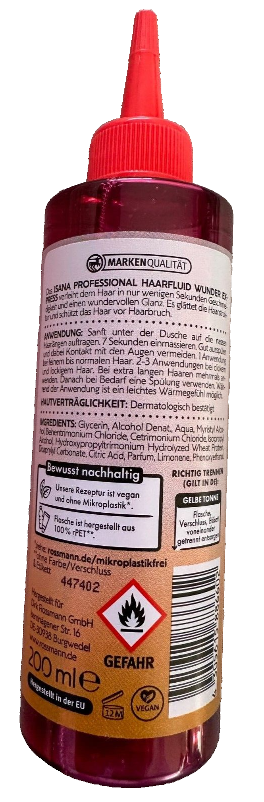 ISANA PROFESSIONAL matu šķidums Miracle Express, 1x200ml, jauns un iesaiņots iepakojumā