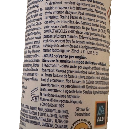 Lacura Body Nagellack Entferner, mit Mandelöl, Acetonfrei, 200ml, neu&ovp