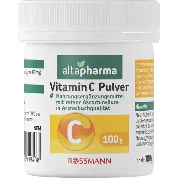 Altapharma Vitamin C Pulver, reine Ascorbinsäure, Arzneibuchqualität, 100 g, neu