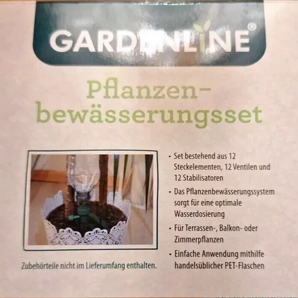 Gardenline® augu laistīšanas komplekts, 12 daļas, laistīšanai ar PET pudelēm