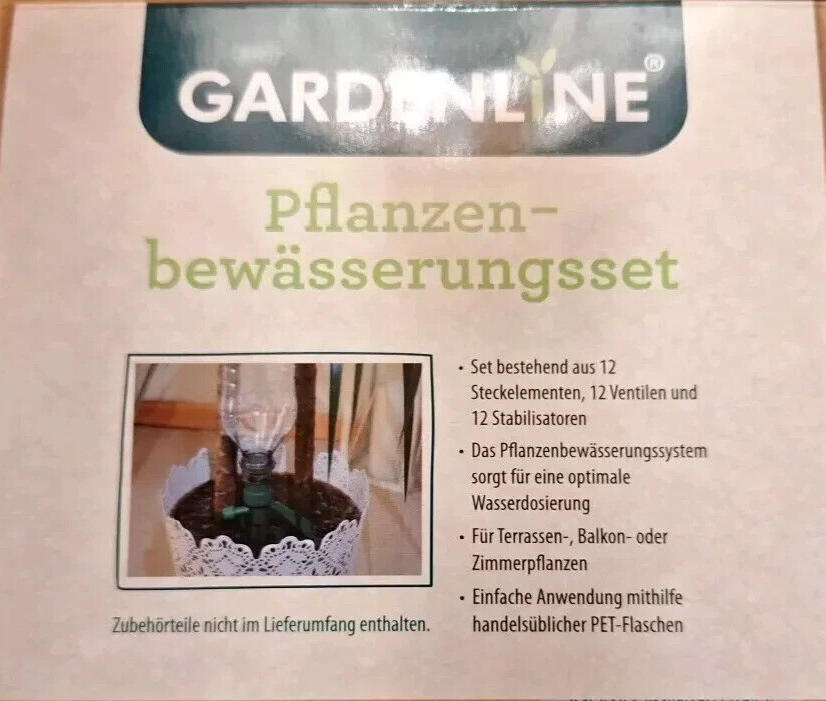 Pflanzen Bewässerungsset Gardenline® , 12-teilig, Bewässerung mit PET Flaschen