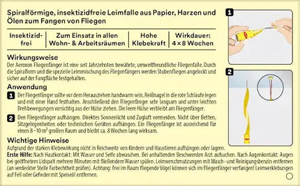 Aeroxon Fliegenfänger, 1x4 St, Giftfrei und Geruchslos, 1x4 St, neu&ovp
