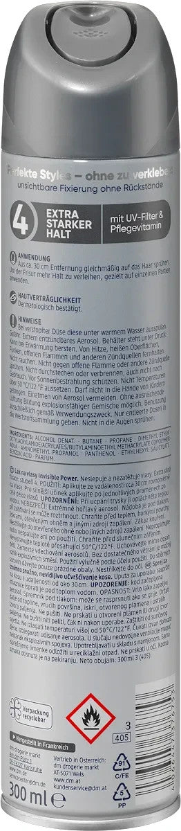 Balea Invisible Power matu laka, 300 ml, jauna un iesaiņota iepakojumā
