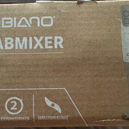 Ambiano Stabmixer, Rührstab mit Edelstahl Klinge und Messbecher, 300 Watt, neu