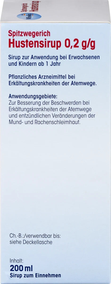 Mivolis Spitzwegerich Hustensirup, 200 ml, neu&ovp