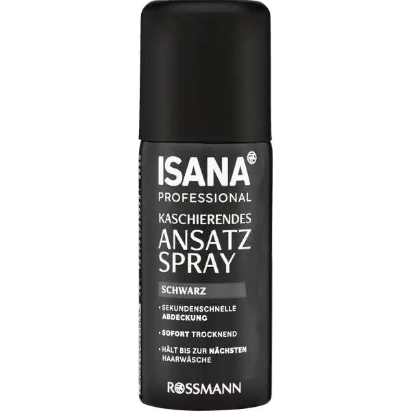ISANA PROFESSIONAL maskējošais matu sakņu sprejs, melns, 100 ml, jauns un iesaiņots iepakojumā