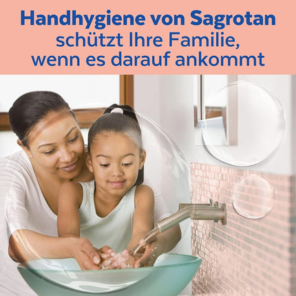 SAGROTAN bezkontakta dozators, baltas + kumelīšu aromāta šķidrās ziepes, 250 ml, jauns un noslēgts
