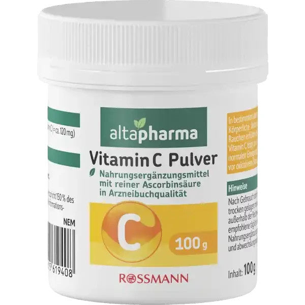 Altapharma Vitamin C Pulver, reine Ascorbinsäure, Arzneibuchqualität, 100 g, neu