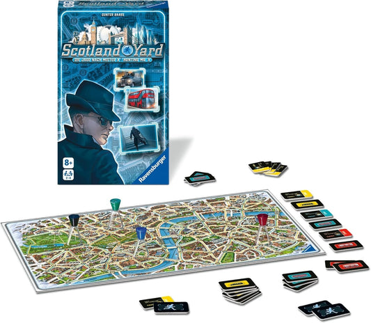 Scotland Yard - Strategie Mitbringspiel ab 8 Jahre, für 2-4 Spieler, neu&ovp