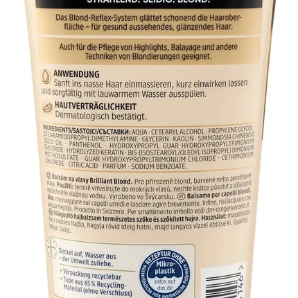 Balea PROFESSIONAL kondicionieris Brilliant Blond, 200 ml, jauns un aktīvs