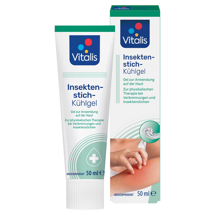 جل تبريد لدغات الحشرات فيتاليس، لعلاج لدغات البعوض والحكة وحروق الشمس، 1 × 50 مل