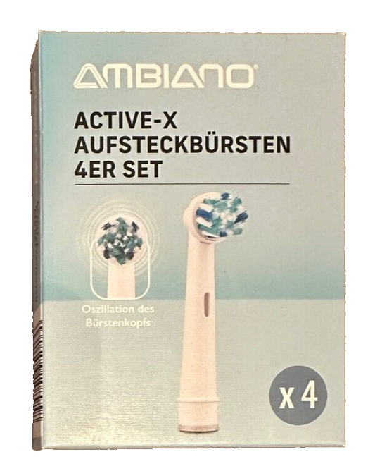 Ambiano Active-X Aufsteckbürsten, 4er Set, neu&ovp