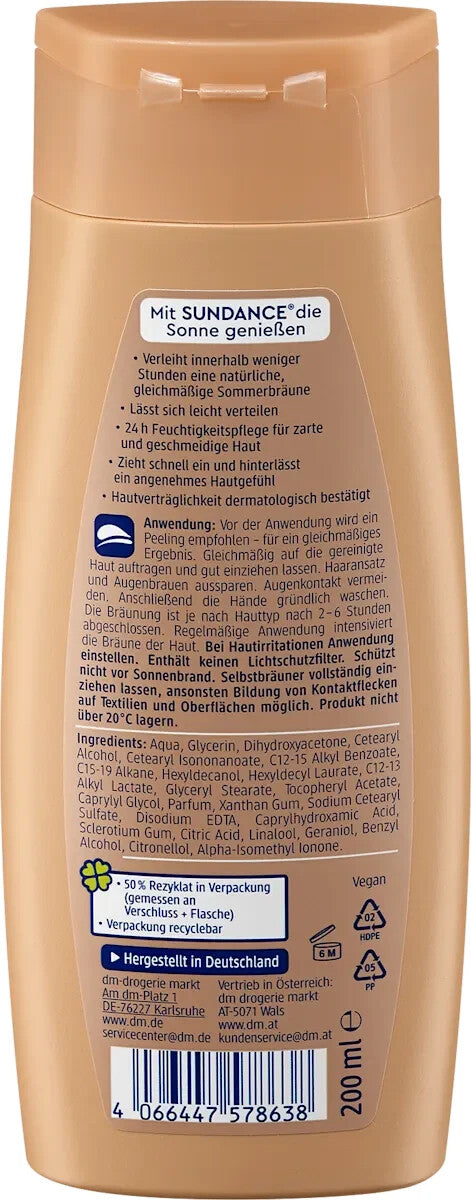 SUNDANCE Teint Selbstbräunung Milch, 200ml, Neu&ovp