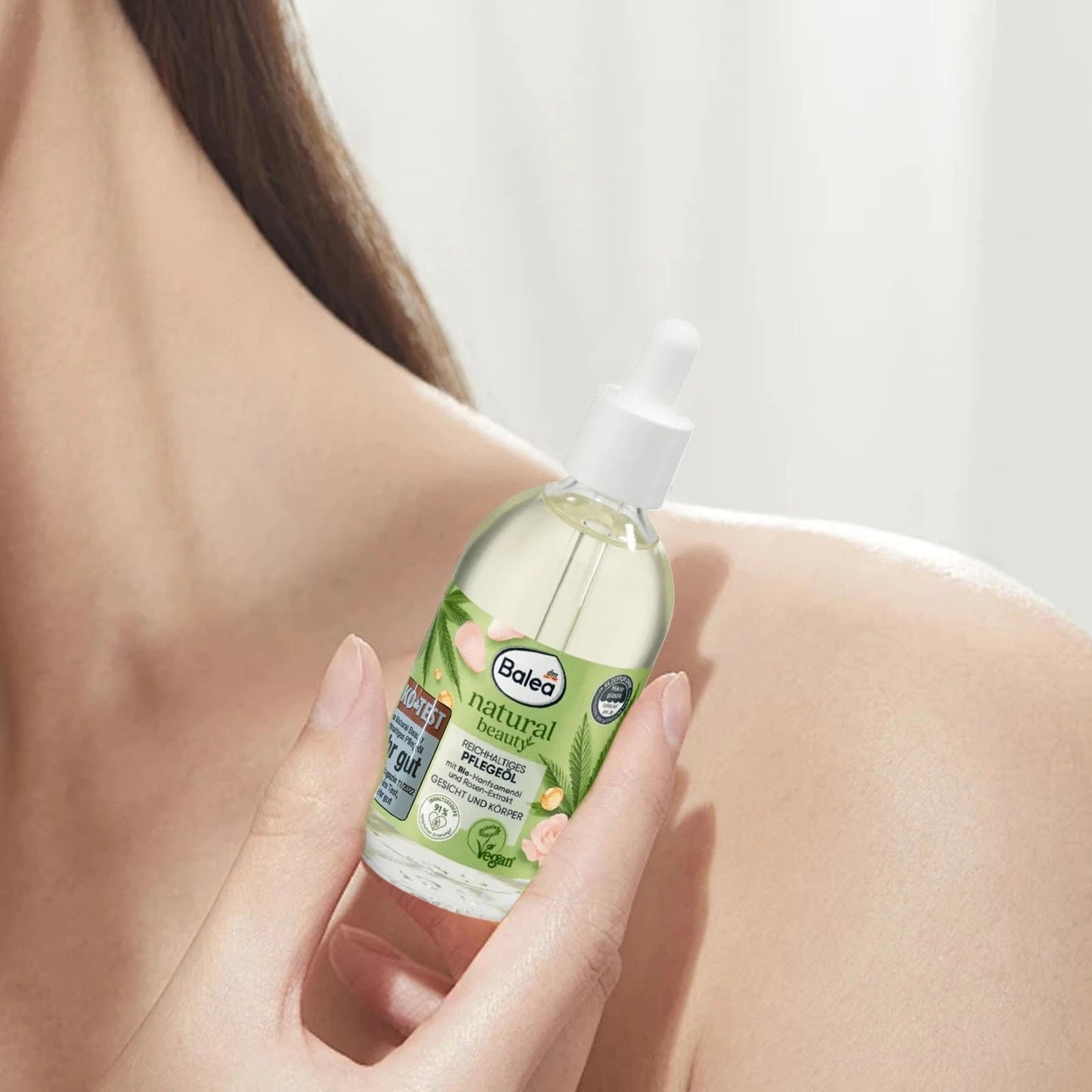 Balea Natural Beauty Pflegeöl mit Bio-Hanfsamenöl und Rosen-Extrakt, 100ml, neu