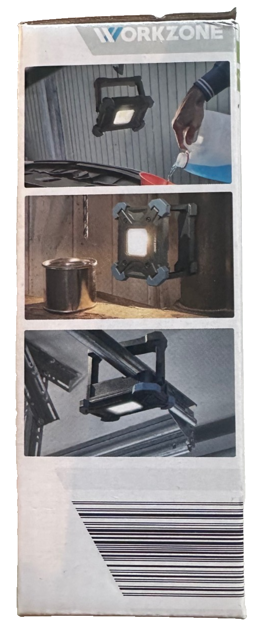 WORKZONE Wiederaufladbarer LED-Strahler, Mit Powerbank-Funktion, neu&ovp