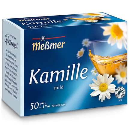 Meßmer kumelīšu tēja, 2 lieli iepakojumi (2 x 50 maisiņi), jauni un aizzīmogoti