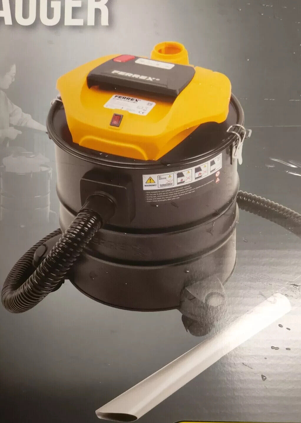 FERREX Asche- und Grobschmutzsauger, 1300W Kamin-, Ofen-. Staub-Sauger, Neu