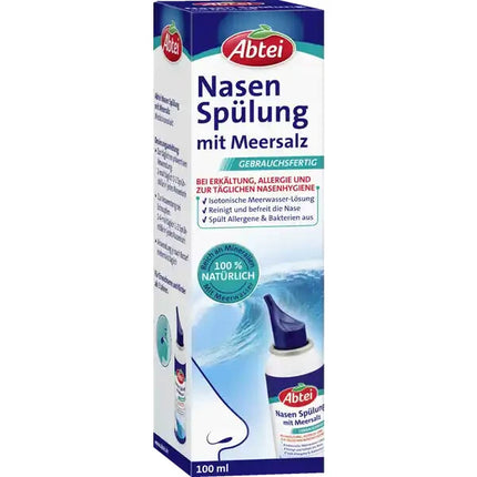 Abtei Nasenspülung mit Meersalz, gebrauchsfertig, 100 % natürlich,  100 ml, neu