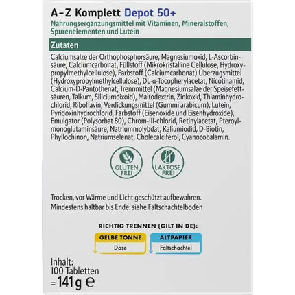 Altapharma A-Z Depot ab 50 Jahren, Multivitamin + Mineral mit 21 Vitaminen, neu