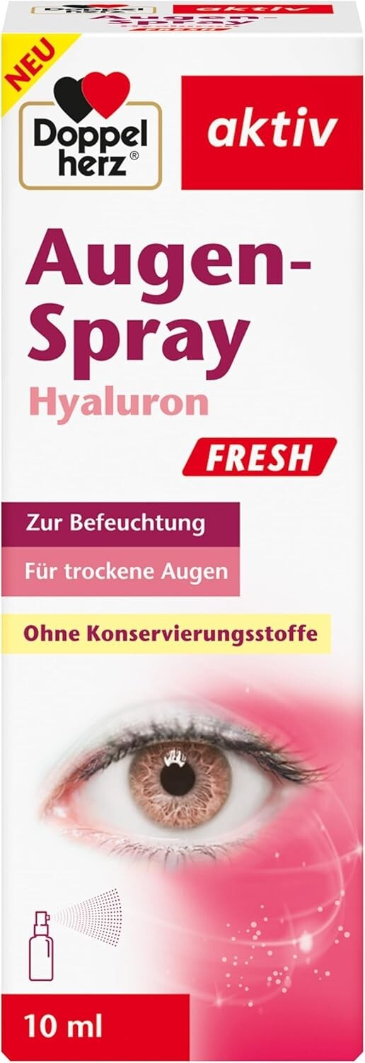 DOPPELHERZ Augen-Spray Hyaluron Fresh, 1x10ml, neu&ovp