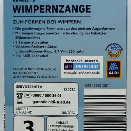 AMBIANO® apsildāms skropstu atliecējs skropstu veidošanai, balts, uzlādējams, jauns un oriģināls iepakojums