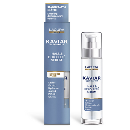 LACURA Skin, Caviar Illumination kakla un dekoltē zonas serums, 50 ml, jauns un iepakojumā
