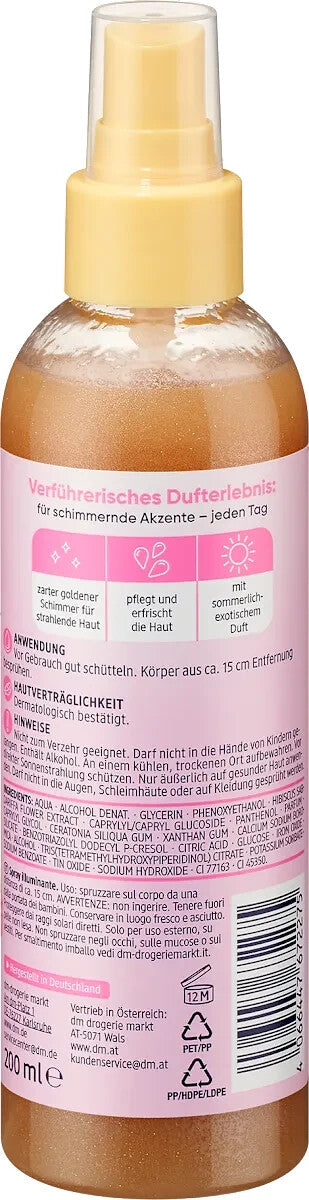 Balea Bloomy Paradise mirdzuma sprejs, 200 ml, jauns