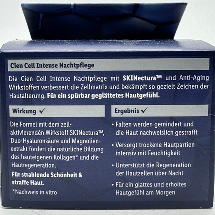CIEN Cell Intense, hialuronskābe un kolagēns, nostiprinoša, šūnu aktivācija, nakts kopšana