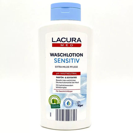 Lacura Med Waschlotion Sensitiv, 500 ml, pH 5,5, Seifenfrei Extra Milde Pflege