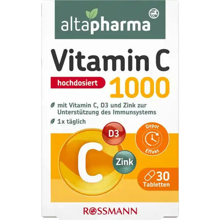 Altapharma Vitamin C 1000, Hochdosiert, mit Vitamin C, D3 und Zink, neu&ovp