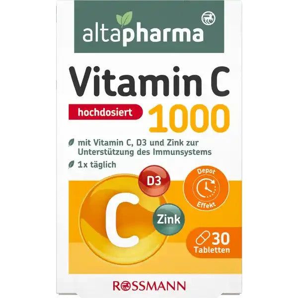 Altapharma Vitamin C 1000, Hochdosiert, mit Vitamin C, D3 und Zink, neu&ovp
