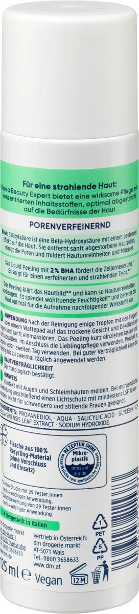 Balea Beauty Expert šķidrais pīlinga toneris, 125 ml, jauns un iepakojumā