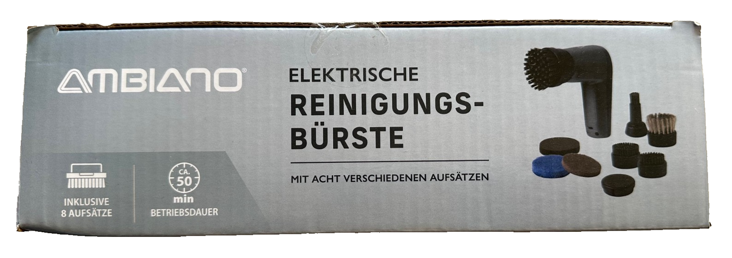AMBIANO Elektrische Reinigungsbürste, Set mit Akku, USB Ladung, neu&ovp