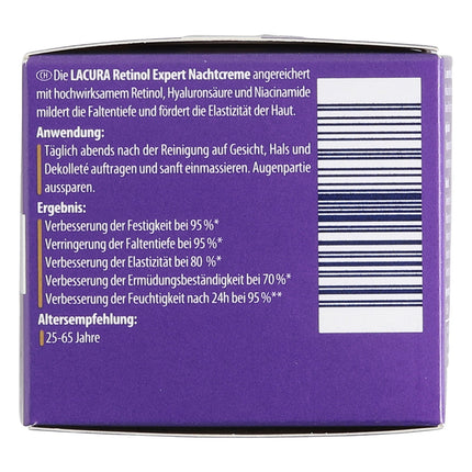 LACURA Retinol Expert nakts krēms, visiem ādas tipiem, 50 ml, jauns un iesaiņots iepakojumā