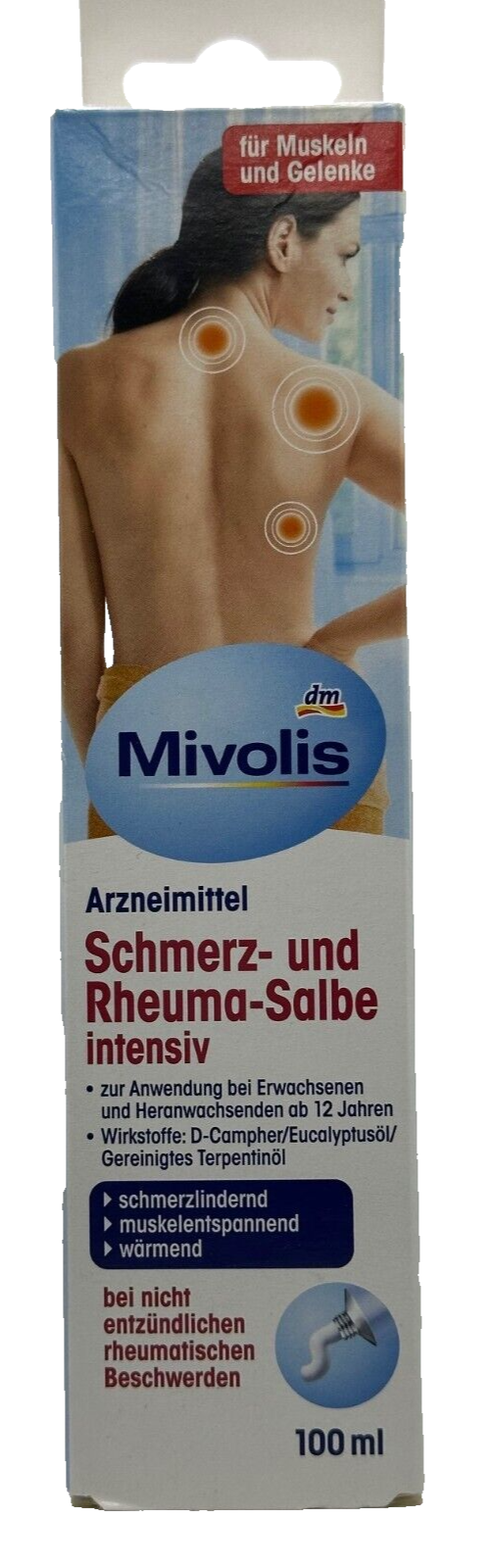 MIVOLIS Schmerz- und Rheuma-Salbe intensiv, schmerzlindernd, wärmend, 100ml, Neu