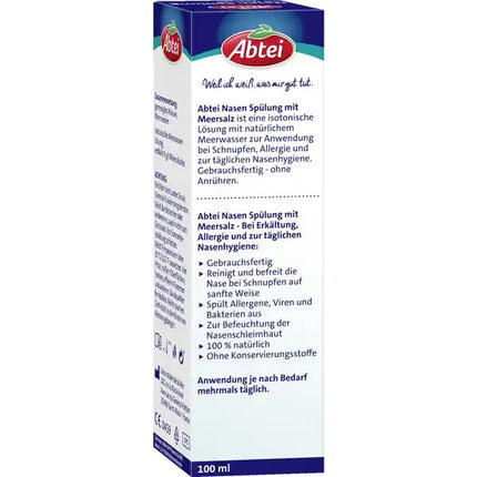 Abtei Nasenspülung mit Meersalz, gebrauchsfertig, 100 % natürlich,  100 ml, neu