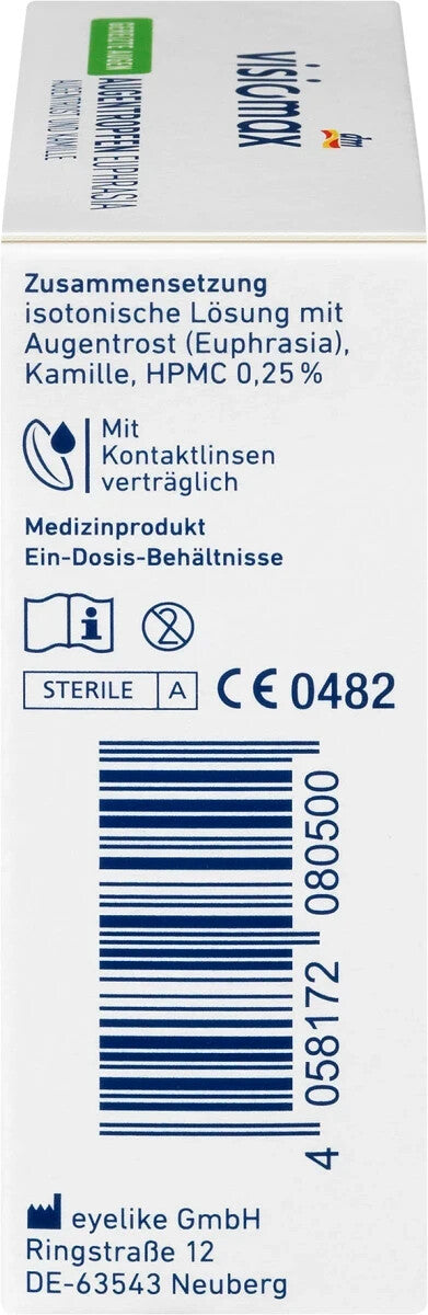 VISIOMAX Euphrasia acu pilieni, 6 ml (1 x 15 pilieni), jauni un aizzīmogoti