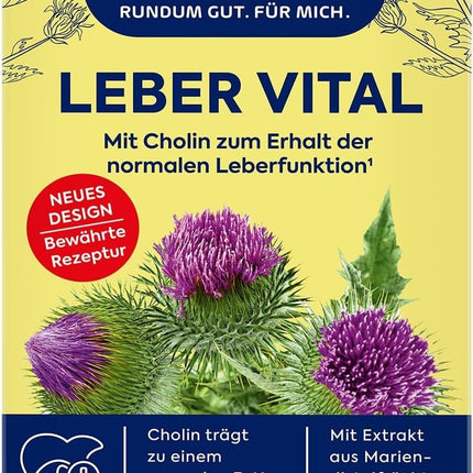 Zirkulin Liver Vital, 30 kapsulas ar holīnu, piena dadža augļu ekstraktu un cinku, oriģinālajā iepakojumā